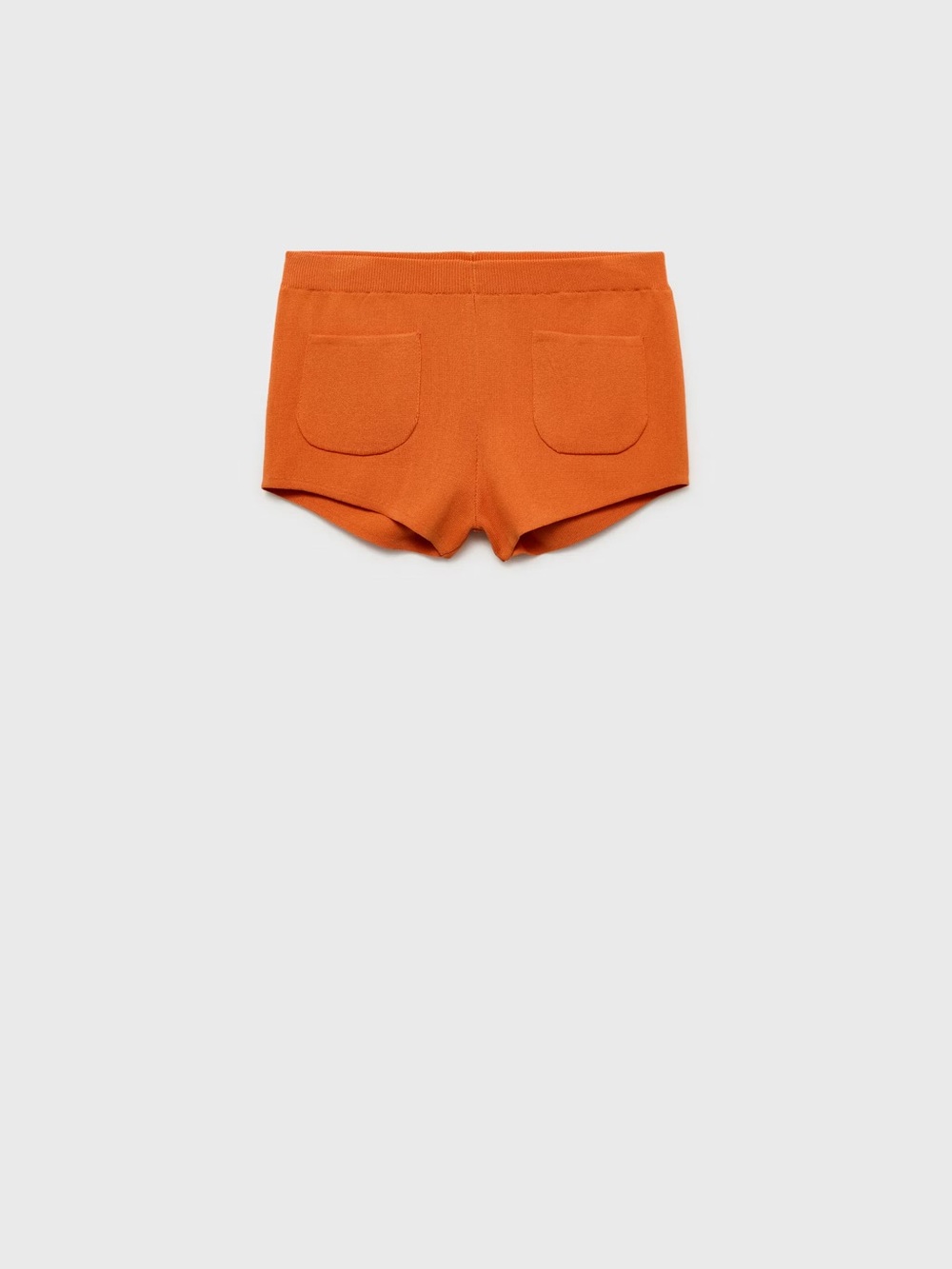 Mango Knit Shorts with Front Patch Pockets